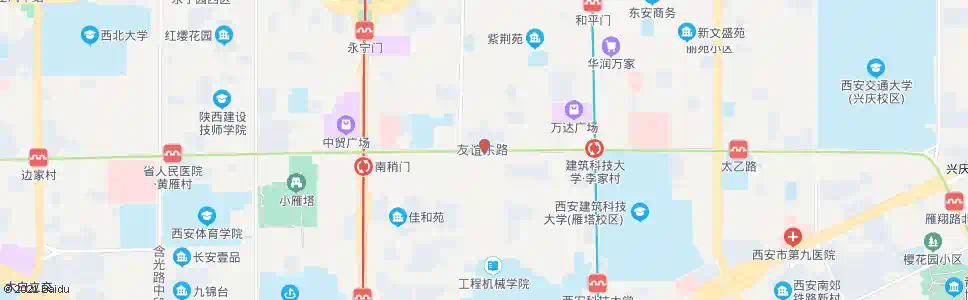 西安文艺路_公交站地图_西安公交_妙搜公交查询2025