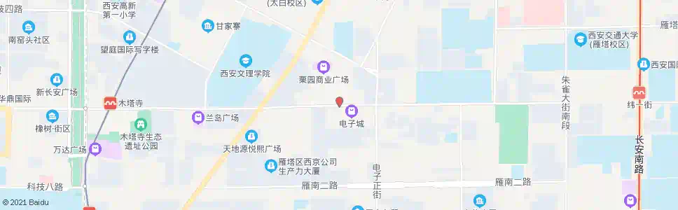 西安电子二路小区_公交站地图_西安公交_妙搜公交查询2025