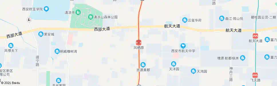 西安凤栖原站_公交站地图_西安公交_妙搜公交查询2025