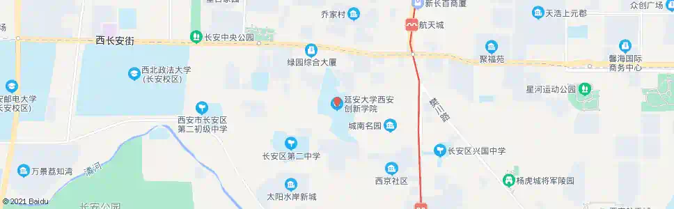 西安延安大学创新学院_公交站地图_西安公交_妙搜公交查询2025