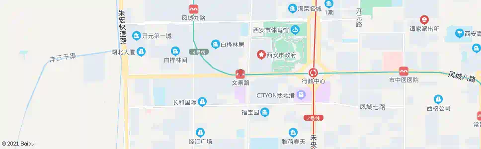 西安文景路_公交站地图_西安公交_妙搜公交查询2025