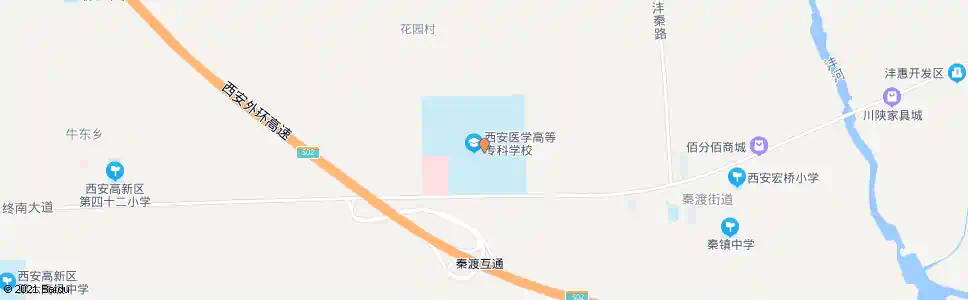 西安科技卫校_公交站地图_西安公交_妙搜公交查询2025