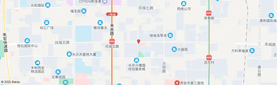 西安开元路凤城五路口_公交站地图_西安公交_妙搜公交查询2025