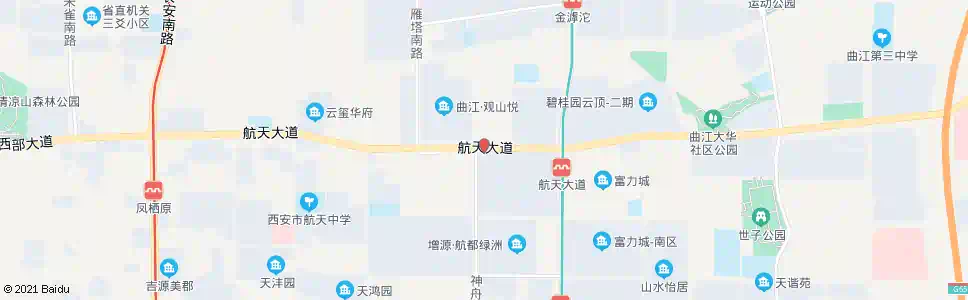 西安航天大道神舟三路口_公交站地图_西安公交_妙搜公交查询2025
