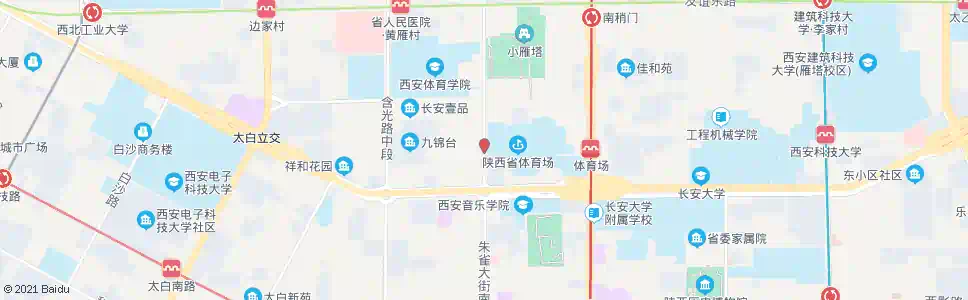 西安省体育场西门_公交站地图_西安公交_妙搜公交查询2025