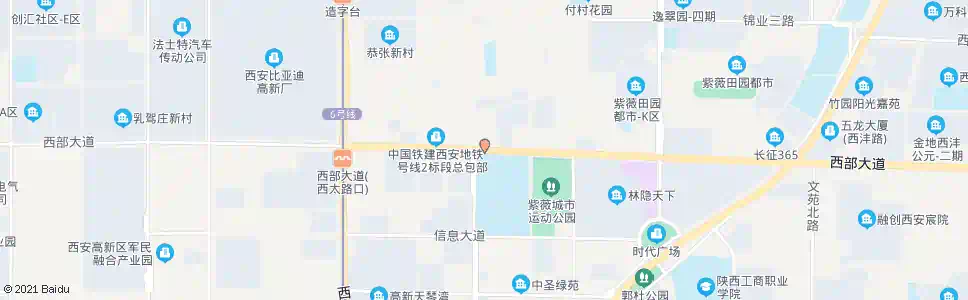 西安西部大道发展大道口_公交站地图_西安公交_妙搜公交查询2025