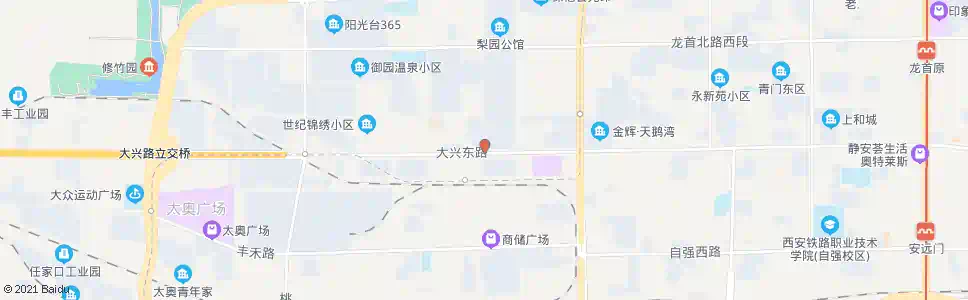 西安大白杨村_公交站地图_西安公交_妙搜公交查询2025