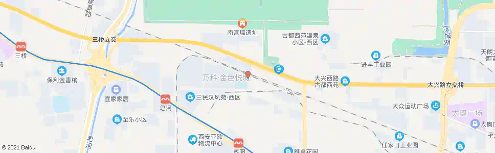 西安三民村_公交站地图_西安公交_妙搜公交查询2025