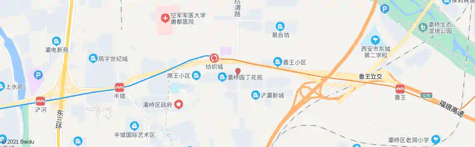 西安灞桥园丁小区_公交站地图_西安公交_妙搜公交查询2025
