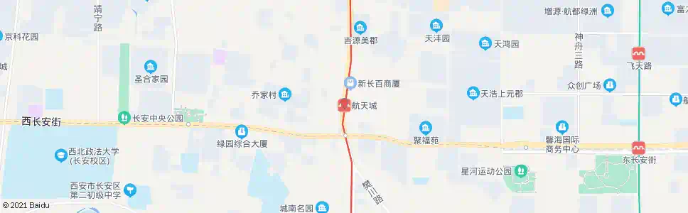 西安航天城站_公交站地图_西安公交_妙搜公交查询2025