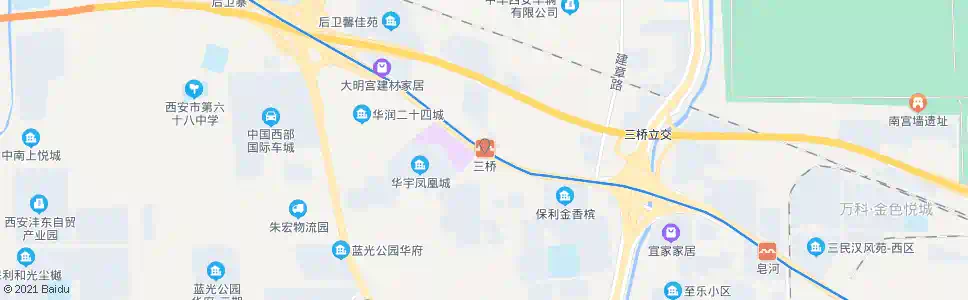 西安三桥_公交站地图_西安公交_妙搜公交查询2025
