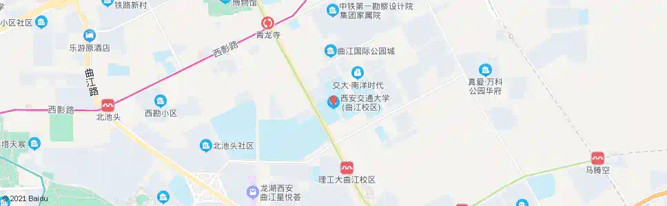 西安交大曲江校区南_公交站地图_西安公交_妙搜公交查询2025