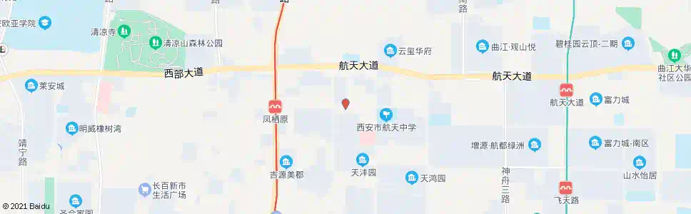 西安凤栖东路神舟一路口_公交站地图_西安公交_妙搜公交查询2025