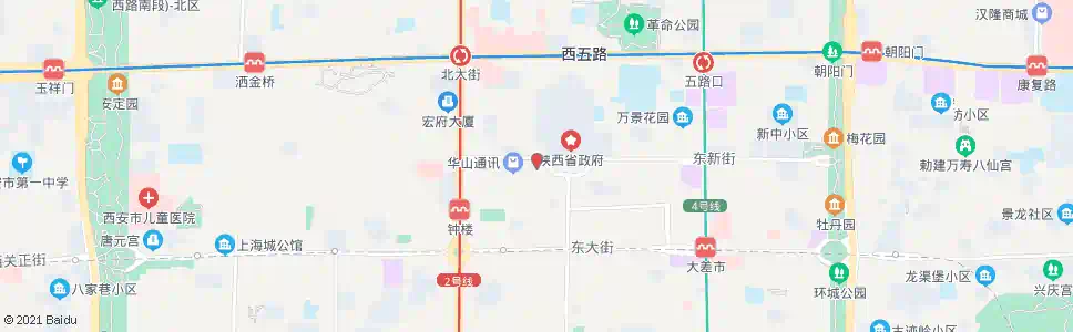 西安少年宫_公交站地图_西安公交_妙搜公交查询2025