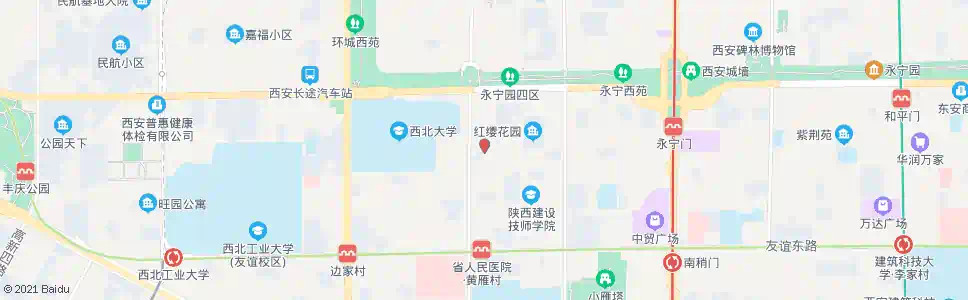西安邮电北巷_公交站地图_西安公交_妙搜公交查询2025