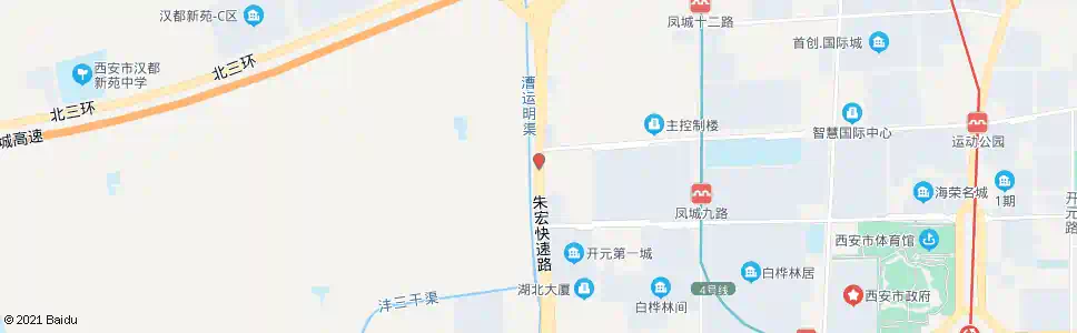 西安凤城十路西口_公交站地图_西安公交_妙搜公交查询2025