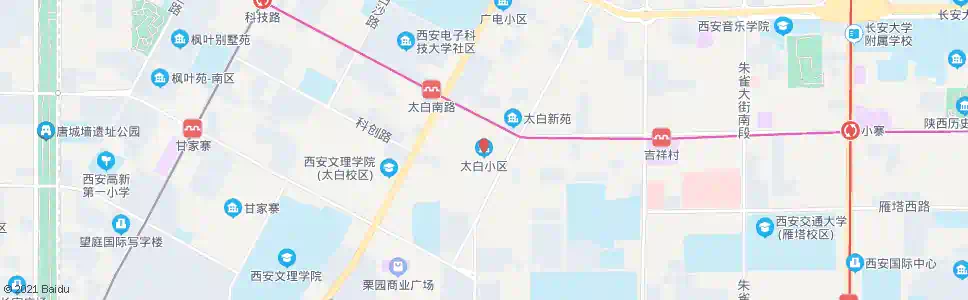 西安太白小区_公交站地图_西安公交_妙搜公交查询2025