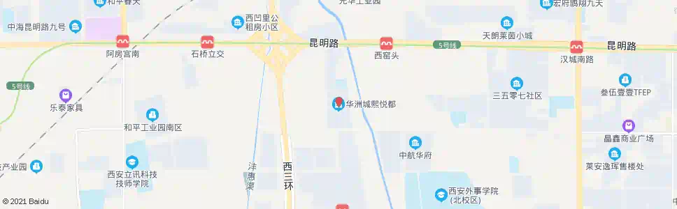 西安大寨路南飞鸿华洲城_公交站地图_西安公交_妙搜公交查询2025
