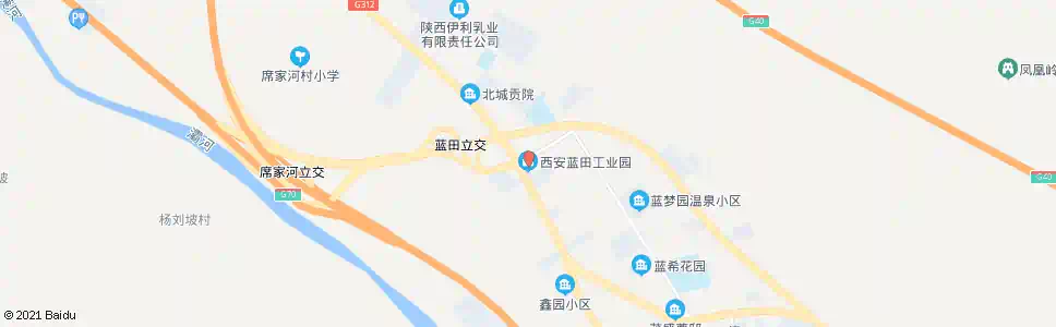 西安蓝田工业园区_公交站地图_西安公交_妙搜公交查询2025
