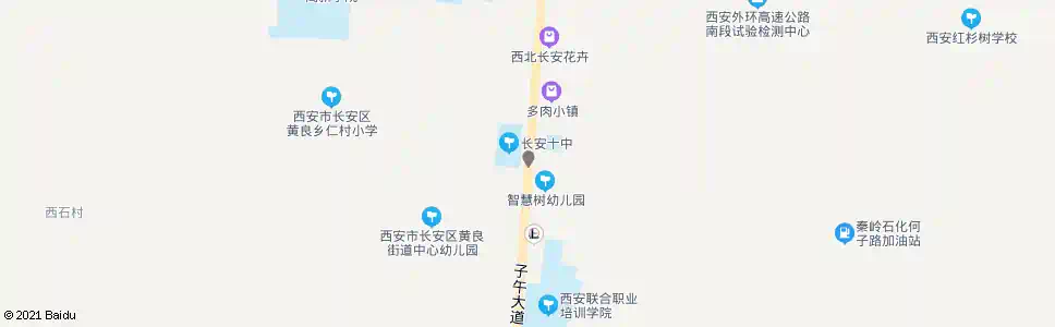 西安长安十中_公交站地图_西安公交_妙搜公交查询2025