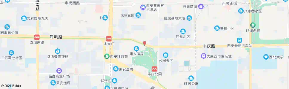 西安丰庆路西段_公交站地图_西安公交_妙搜公交查询2025
