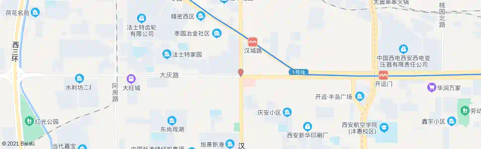 西安汉城北路_公交站地图_西安公交_妙搜公交查询2025