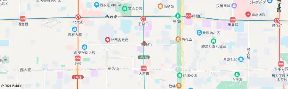西安引镇东新街_公交站地图_西安公交_妙搜公交查询2025