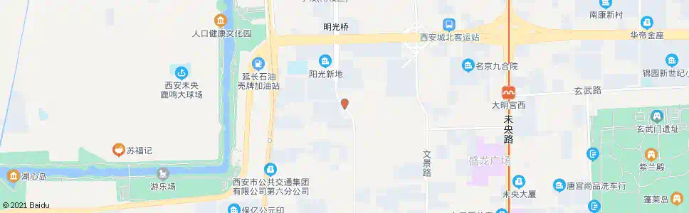 西安北二环明光路立交南_公交站地图_西安公交_妙搜公交查询2025
