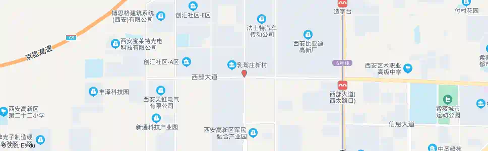 西安西部大道上林苑一路口_公交站地图_西安公交_妙搜公交查询2025