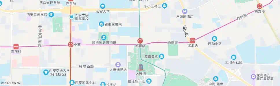 西安大雁塔站_公交站地图_西安公交_妙搜公交查询2025
