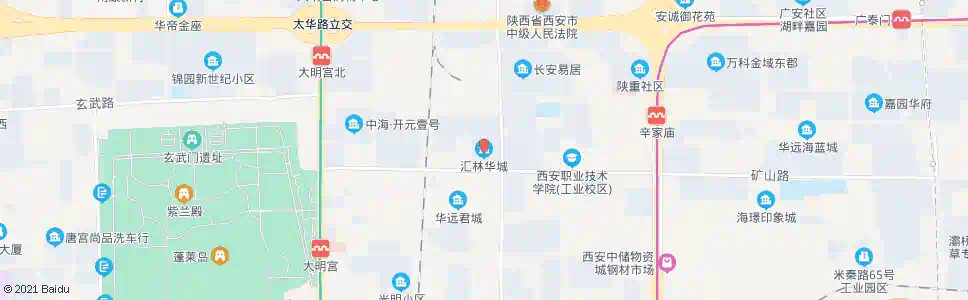 西安汇林华城_公交站地图_西安公交_妙搜公交查询2025