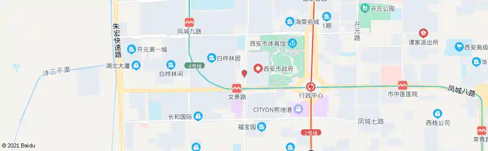 西安文景路凤城八路口_公交站地图_西安公交_妙搜公交查询2025