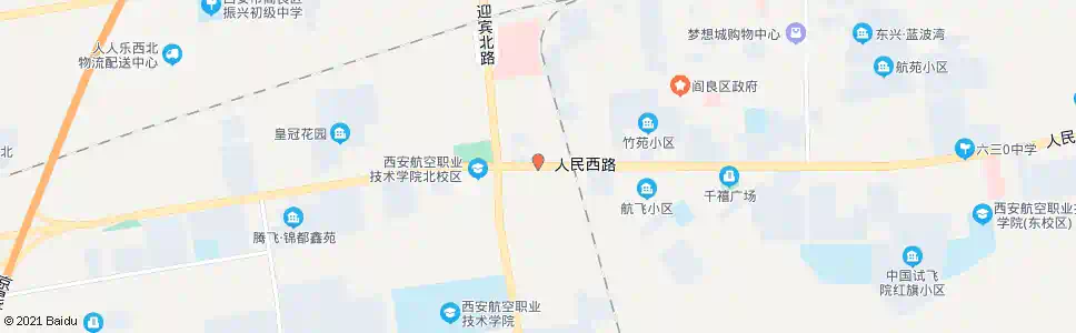 西安人民小区_公交站地图_西安公交_妙搜公交查询2025