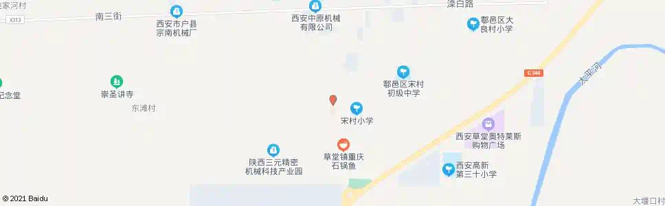 西安草堂镇_公交站地图_西安公交_妙搜公交查询2025