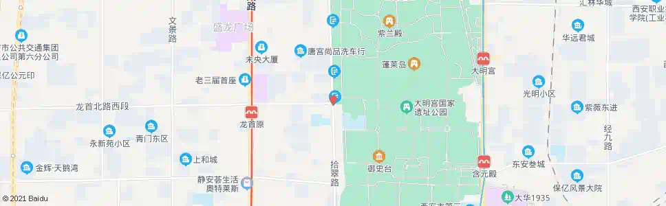 西安龙首北路_公交站地图_西安公交_妙搜公交查询2025
