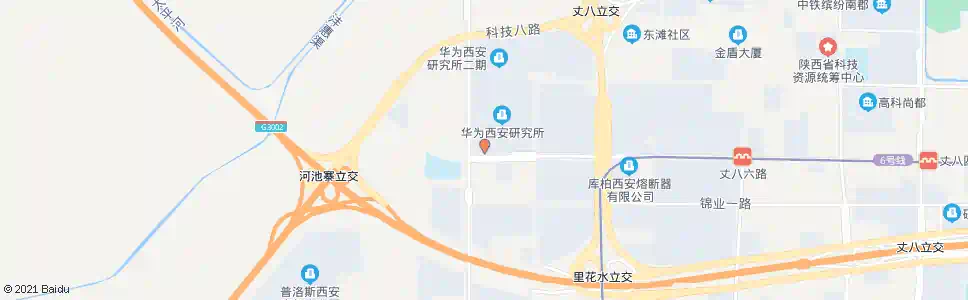 西安锦业路丈八八路口_公交站地图_西安公交_妙搜公交查询2025