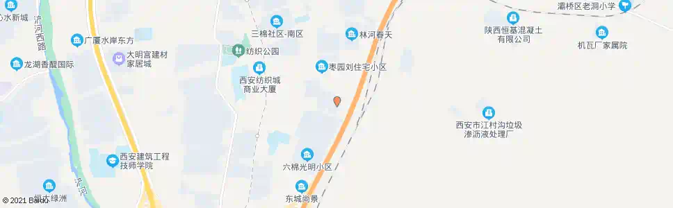 西安纺织城枣园小区_公交站地图_西安公交_妙搜公交查询2025