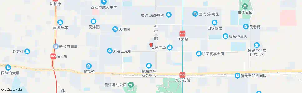 西安航天管委会_公交站地图_西安公交_妙搜公交查询2025