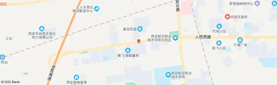 西安皇冠花园_公交站地图_西安公交_妙搜公交查询2025