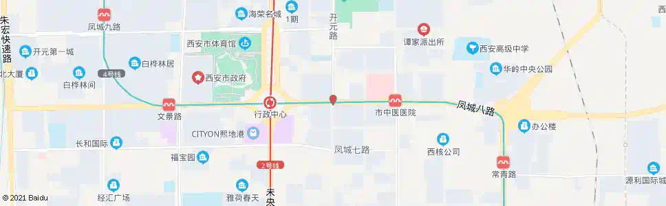 西安开元路凤城八路口_公交站地图_西安公交_妙搜公交查询2025