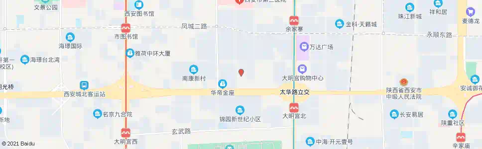 西安大明宫街办_公交站地图_西安公交_妙搜公交查询2025