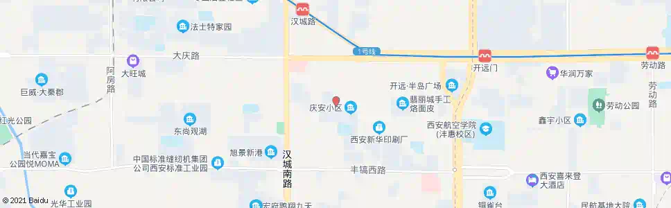 西安二十四街坊_公交站地图_西安公交_妙搜公交查询2025