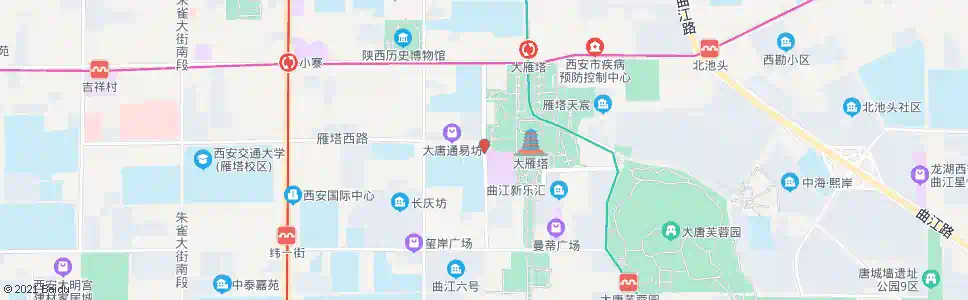 西安雁塔西路东口_公交站地图_西安公交_妙搜公交查询2025