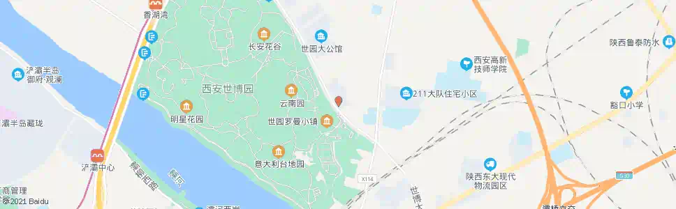 西安世园会次入口_公交站地图_西安公交_妙搜公交查询2025