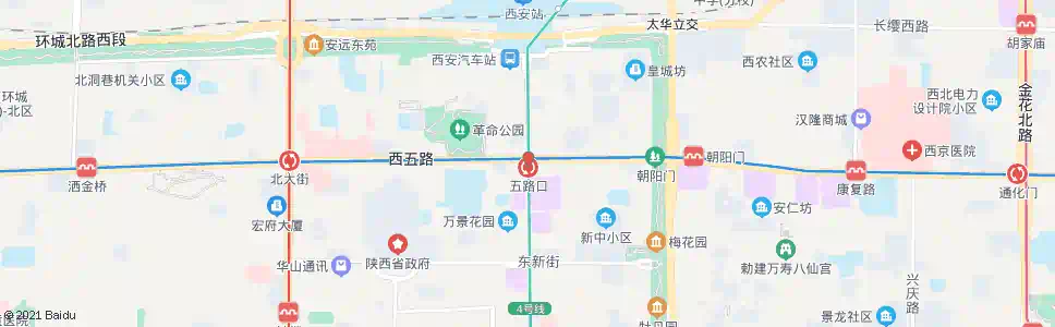 西安五路口站_公交站地图_西安公交_妙搜公交查询2025