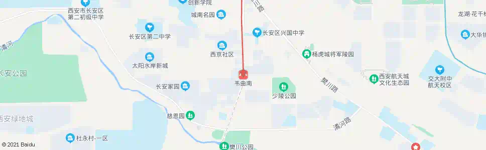西安韦曲南站_公交站地图_西安公交_妙搜公交查询2025