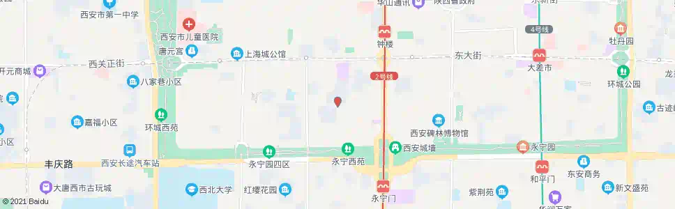 西安大车家巷_公交站地图_西安公交_妙搜公交查询2025