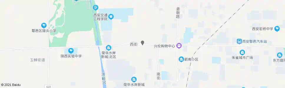 西安户县西街_公交站地图_西安公交_妙搜公交查询2025