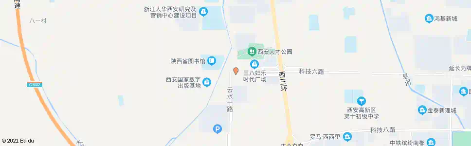 西安云水一路天谷七路口_公交站地图_西安公交_妙搜公交查询2025