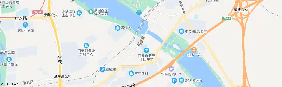 西安三十四中北门_公交站地图_西安公交_妙搜公交查询2025